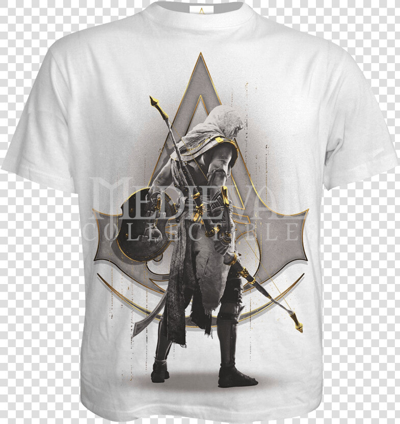 Assassins Creed Origins White T Shirt   Assassin  39 s Creed Tshirt  HD Png DownloadTransparent PNG