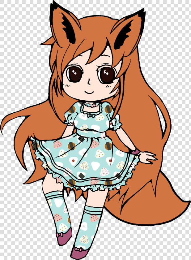 Girl Fox Drawing Draw Freetoedit Anime Animegirl Line   Anime Animal Girls Drawing  HD Png DownloadTransparent PNG