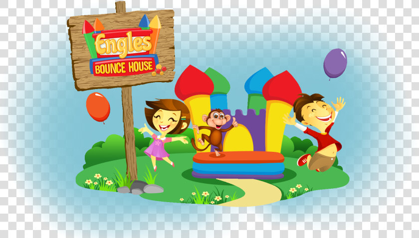 Inflatables  amp  Party Rentals   Animated Bounce House  HD Png DownloadTransparent PNG