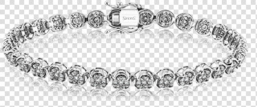 18k White Gold Bracelet Diamond Showcase Longview    Zilveren Armband Met Zirkonia  HD Png DownloadTransparent PNG