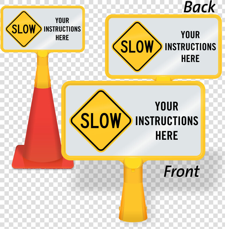 Cone Clipart Safety Cone   Traffic Cone Sign Holder  HD Png DownloadTransparent PNG