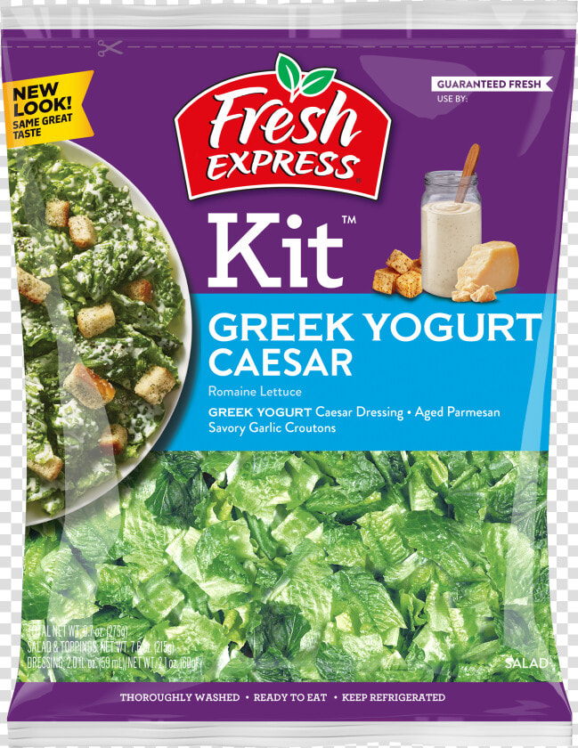 Caesar Salad Kit With Greek Yogurt Dressing   Fresh Express Chopped Caesar Salad Kit  HD Png DownloadTransparent PNG