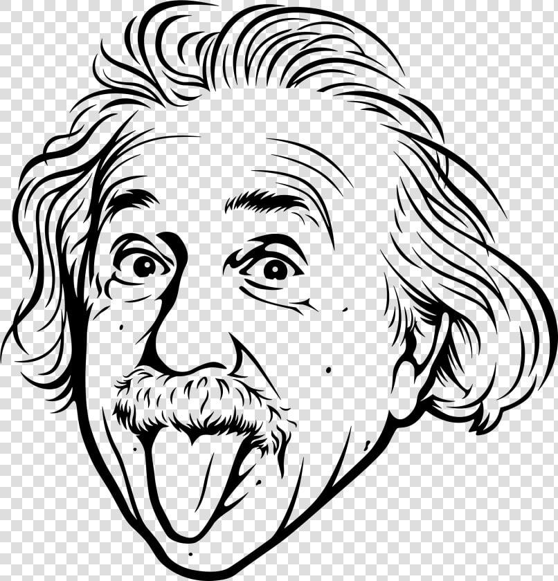 Albert Einstein Outline Drawing  HD Png DownloadTransparent PNG