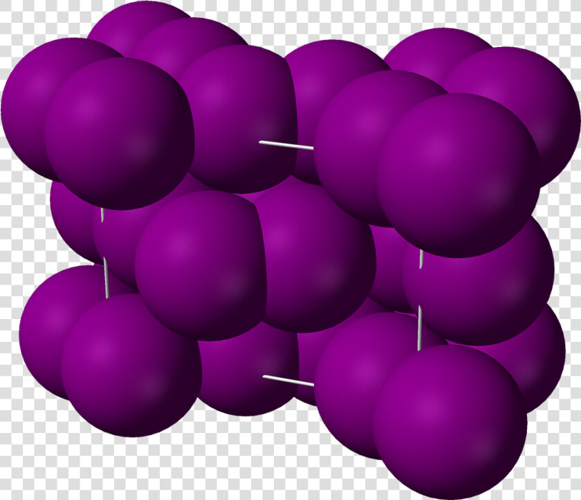 Iodine Unit Cell 3d Vdw   Iodine Structure  HD Png DownloadTransparent PNG