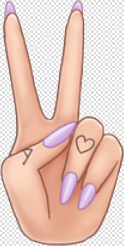 Peace Sign Emoji Png   Peace Sign Fingers Tattoo  Transparent PngTransparent PNG