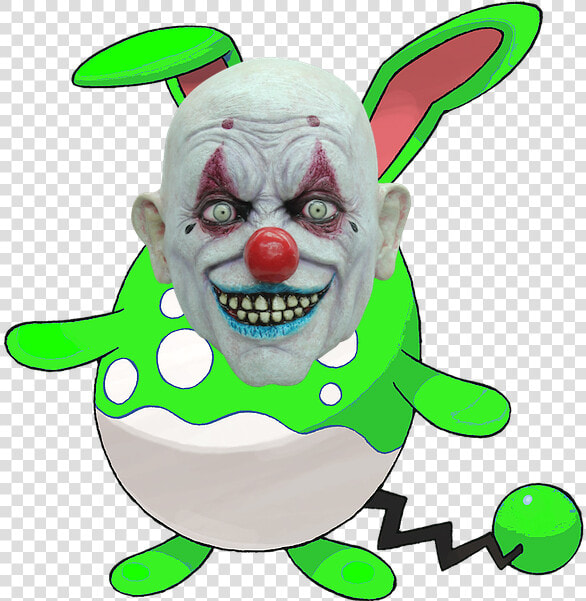 The Green Azumarill Is A Clown By Thegreenazumarill   Creepy Clown Mask  HD Png DownloadTransparent PNG