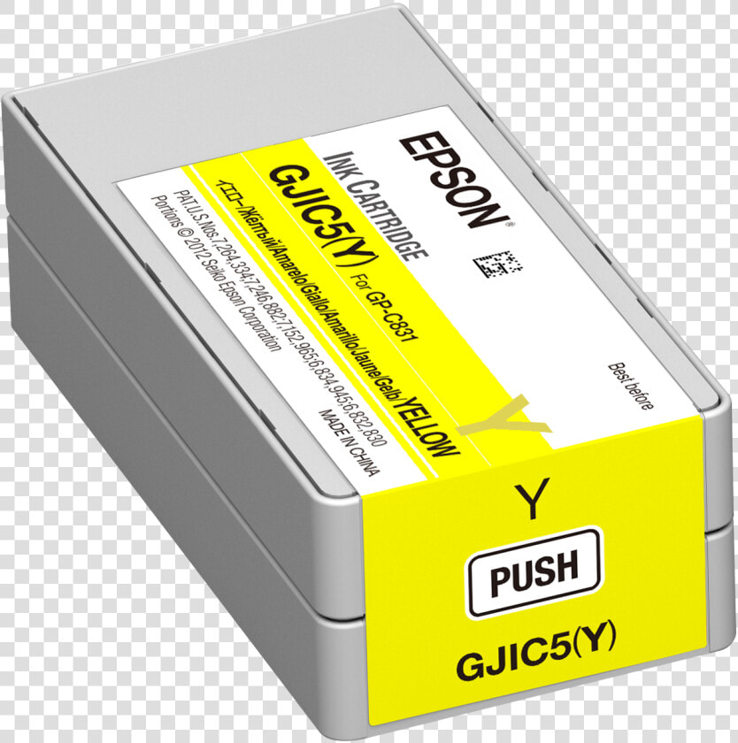 Epson Gp c831 Yellow Ink Cartridge Gjic5   Ink Cartridge  HD Png DownloadTransparent PNG