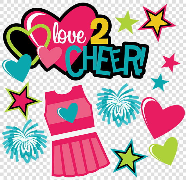 Love 2 Cheer Svg Scrapbook Collection Cheerleading   Love To Cheerleading  HD Png DownloadTransparent PNG