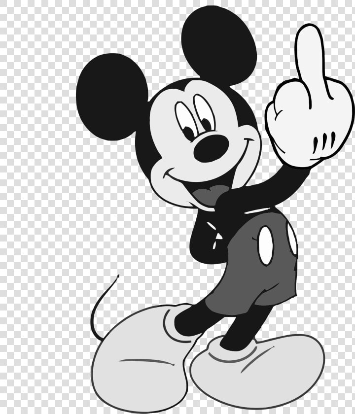 Fingers Drawing Mickey Mouse   Mickey Mouse Middle Finger  HD Png DownloadTransparent PNG