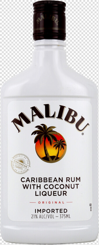 Malibu Rum Caribbean Original 375ml Bottle   Malibu  HD Png DownloadTransparent PNG