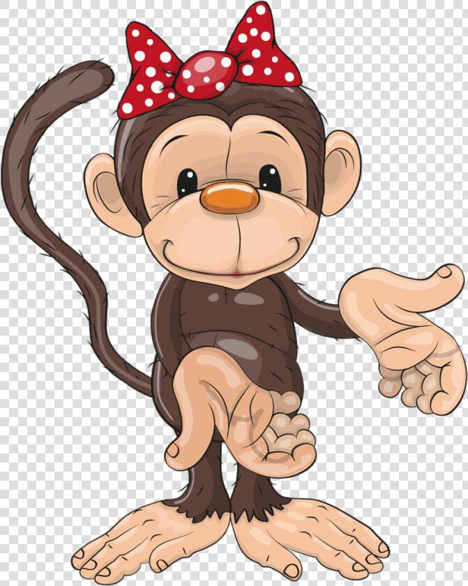 Free Download Monkey   Mother Monkey Cartoon  HD Png DownloadTransparent PNG