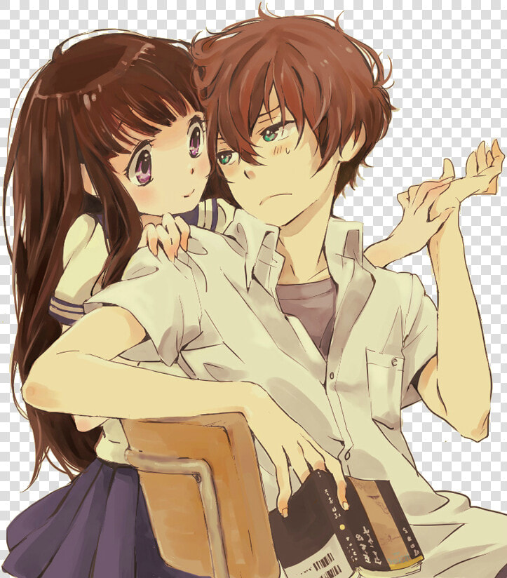 Anime  Hyouka  And Couple Image   Cute Anime Boy And Girl  HD Png DownloadTransparent PNG