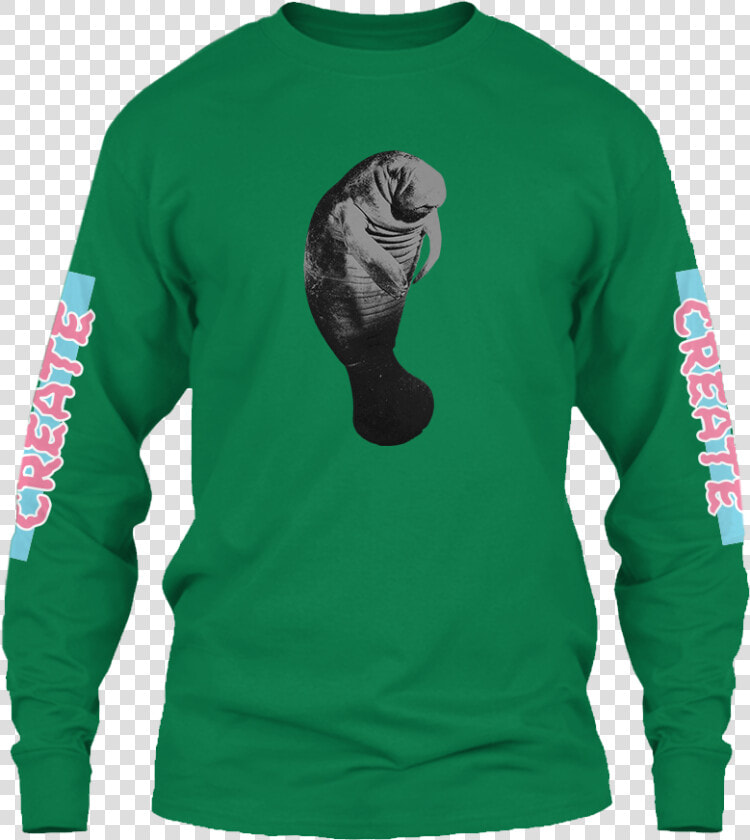 Green Manatee   Shirt Design For Work  HD Png DownloadTransparent PNG