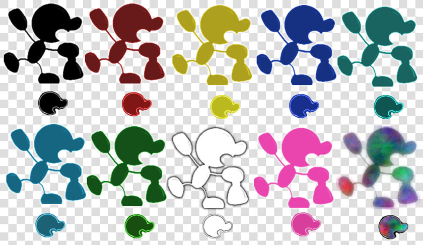 Transparent Mr Game And Watch Png   Mr Game And Watch Colors  Png DownloadTransparent PNG