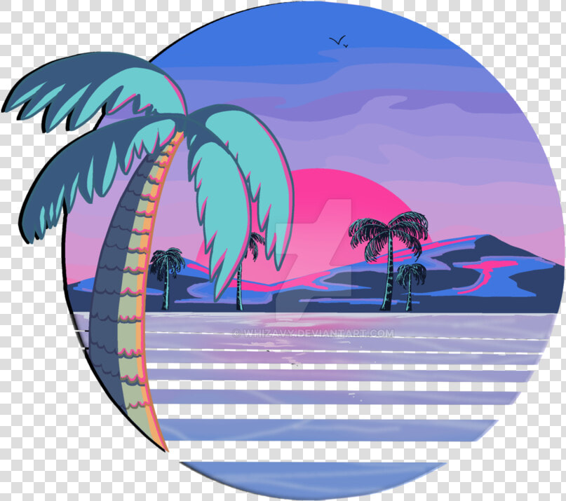 Vaporwave Statue Png   Vaporwave Palm Tree Transparent  Png DownloadTransparent PNG