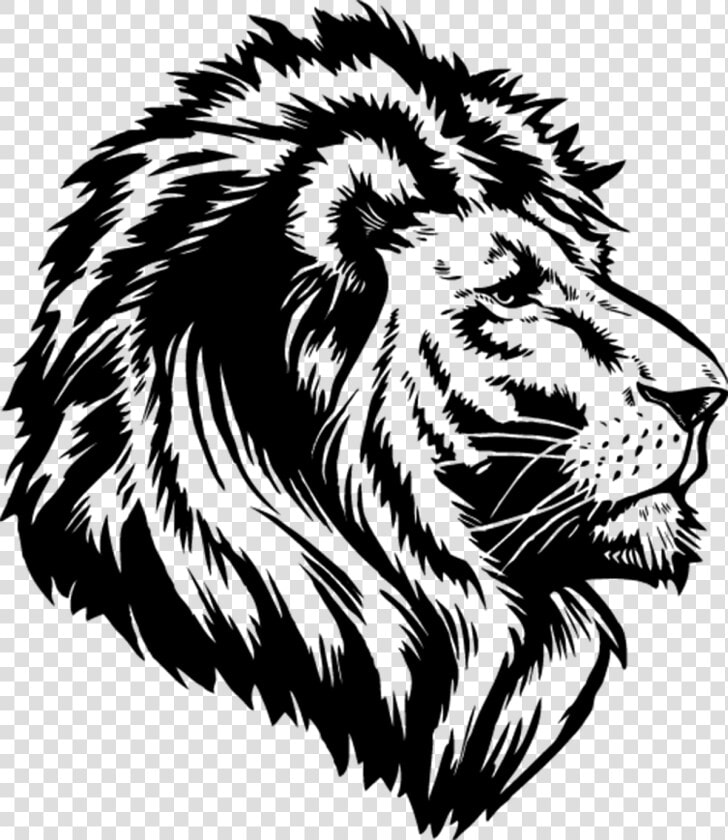 Lion T shirt Clip Art   Black And White Lion Transparent  HD Png DownloadTransparent PNG