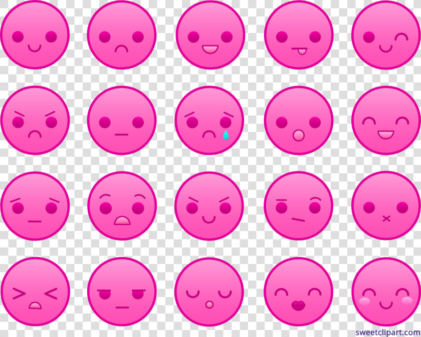 Banner Stock Pink Emoticons Sweet Clip   Transparent Pink Emoticons  HD Png DownloadTransparent PNG