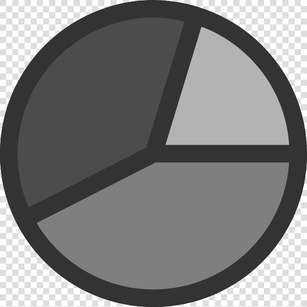 Pie Chart Clip Art At Clker   Pie Chart In Grayscale  HD Png DownloadTransparent PNG