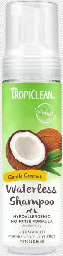 Tropiclean Gentle Coconut Hypoallergenic No Rinse Waterless   Bottle  HD Png DownloadTransparent PNG