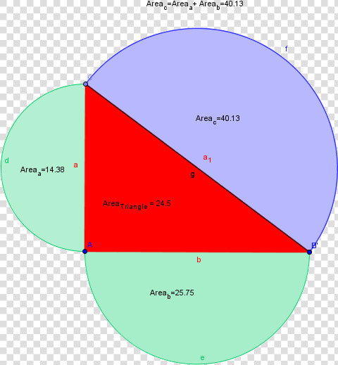 Pythagoras Theorem In A Semi Circle  HD Png DownloadTransparent PNG