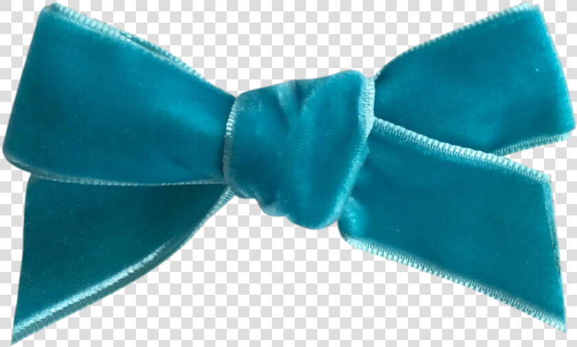 Image Of Teal French Velvet Petit Bow Clip  HD Png DownloadTransparent PNG