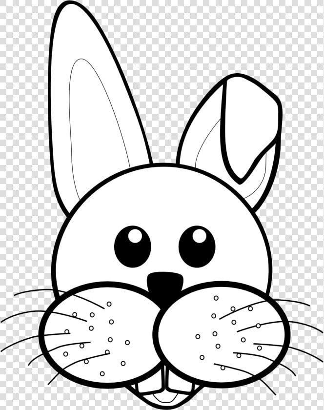 Bunny Black And White Rabbit Face Clipart Black And   Rabbit Clipart Black And White  HD Png DownloadTransparent PNG