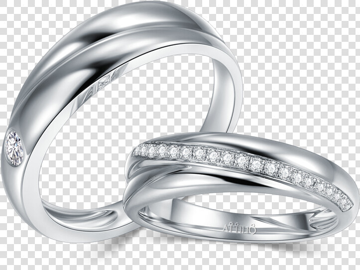 18k White Color Gold Diamond Couple Ring   Pre engagement Ring  HD Png DownloadTransparent PNG