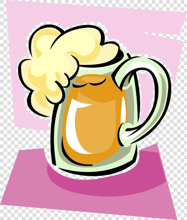 Vector Illustration Of Frothy Mug Of Beer Alcohol Beverage  HD Png DownloadTransparent PNG