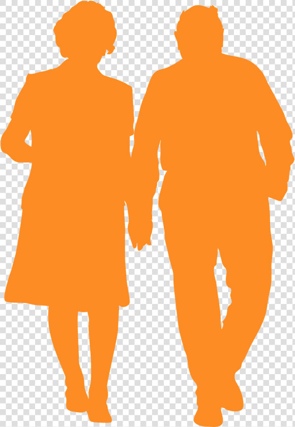 Elderly Couple Silhouette  HD Png DownloadTransparent PNG