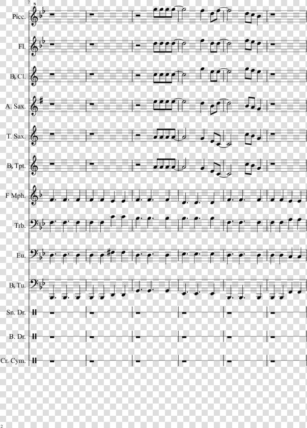 Wake Me Up Sheet Music Composed By Avicci 2 Of 9 Pages   Clarinet Concert Eb Scale  HD Png DownloadTransparent PNG