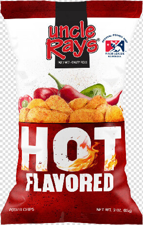 Uncle Rays Hot Flavoured Potato Chips   Convenience Food  HD Png DownloadTransparent PNG