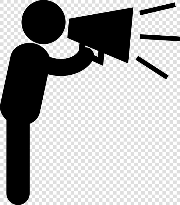 Man Talking By Speaker   Person With Speaker Icon  HD Png DownloadTransparent PNG