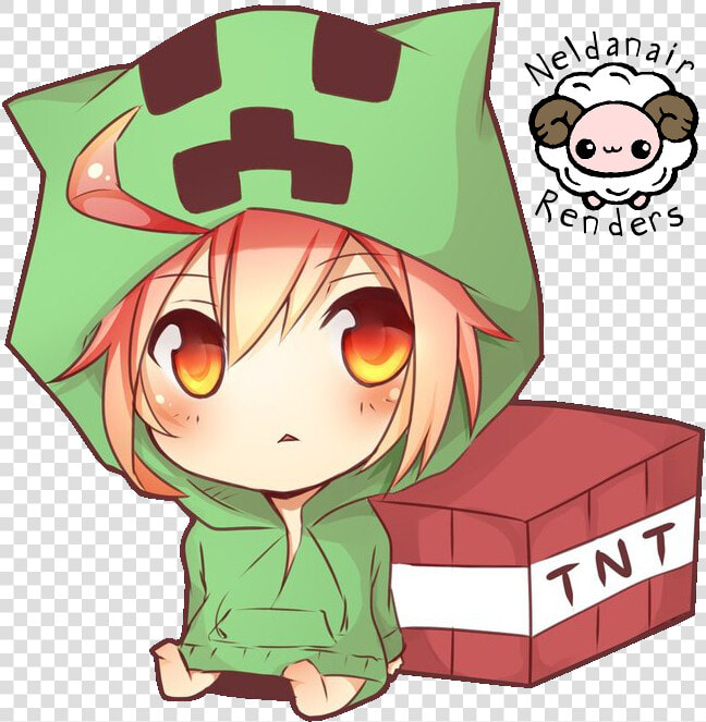 Minecraft Creeper Anime Girl   Minecraft Creeper As Human  HD Png DownloadTransparent PNG