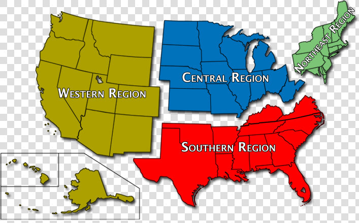 Southern Region Us States Map Regions Explained Fresh   Rural Vs Urban Map  HD Png DownloadTransparent PNG