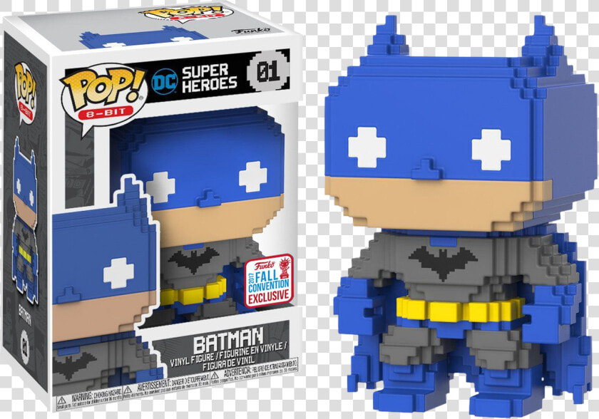 Batman 8 bit Nycc17 Pop Vinyl Figure   8 Bit Pop Funko  HD Png DownloadTransparent PNG