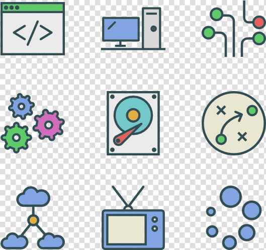 Essential Set   Flat Icon Technology Png  Transparent PngTransparent PNG