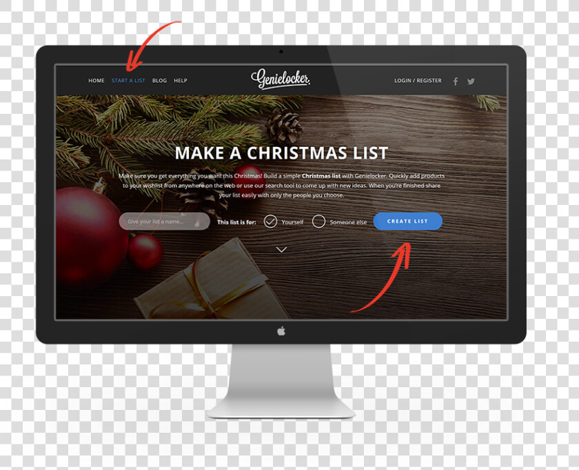 Create A Christmas Wishlist With Genielocker   Led backlit Lcd Display  HD Png DownloadTransparent PNG