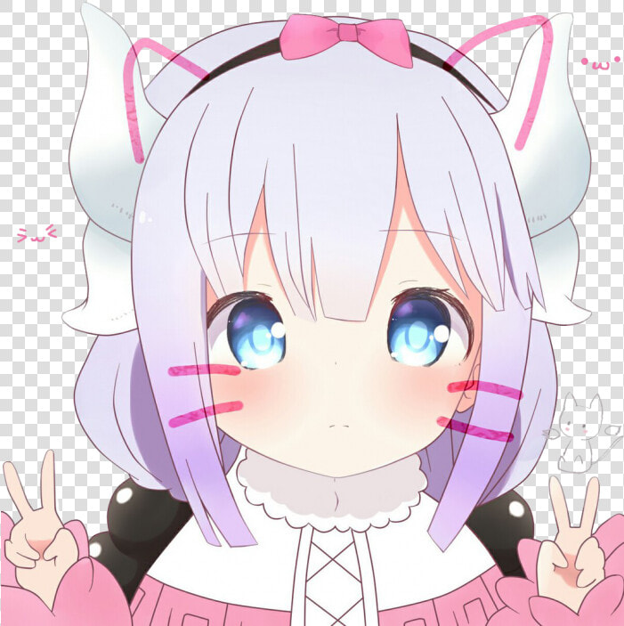 Kannakamui Cute Loli Dragon Purple Anime Misskobayashid   Cartoon  HD Png DownloadTransparent PNG