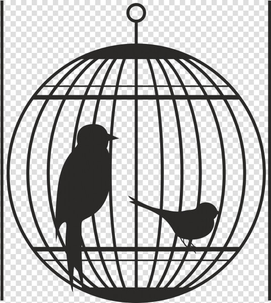 Bird Cage Silhouette   Vintage Bird Cage Drawing  HD Png DownloadTransparent PNG