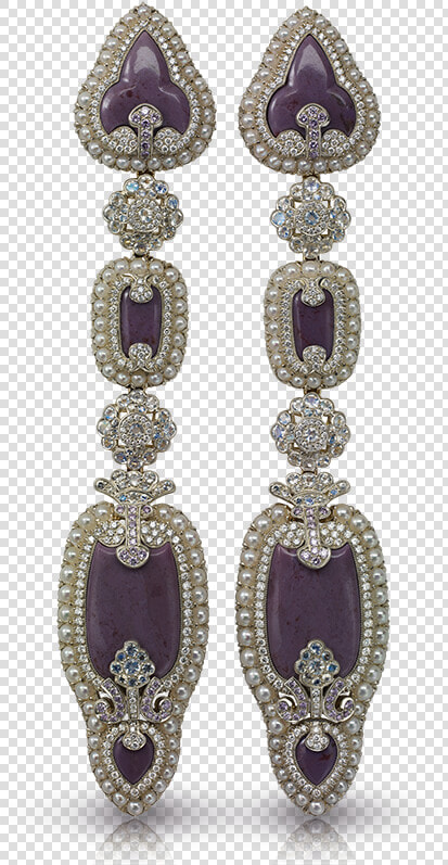 Fabergé Scheherazade Long Earrings Features Lilac Jasper    Earrings  HD Png DownloadTransparent PNG