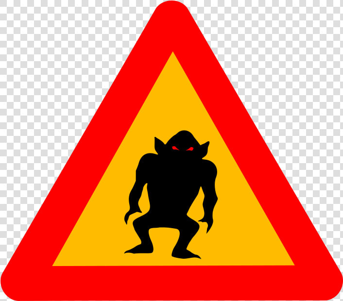 Warning Monster   Warning Sign  HD Png DownloadTransparent PNG