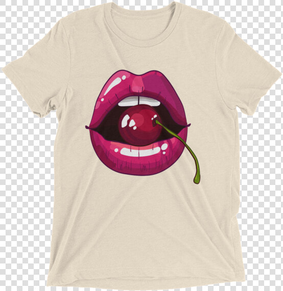 Sexy Cherry Lips With Open Mouth Short Sleeve T shirt   Chevy Colorado Zr2 Shirt  HD Png DownloadTransparent PNG