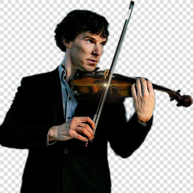 Sherlock Violin Benedictcumberbatch   Sherlock Holmes With Violin Transparent  HD Png DownloadTransparent PNG