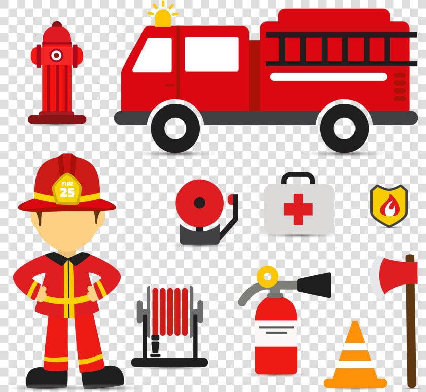 Firefighter Fire Engine Euclidean Vector   Fire Truck Svg Free  HD Png DownloadTransparent PNG