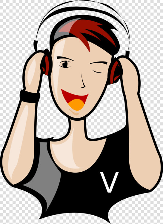 Headphones  Audiophile  Earphones  Listening  Music   Cartoon Dj  HD Png DownloadTransparent PNG