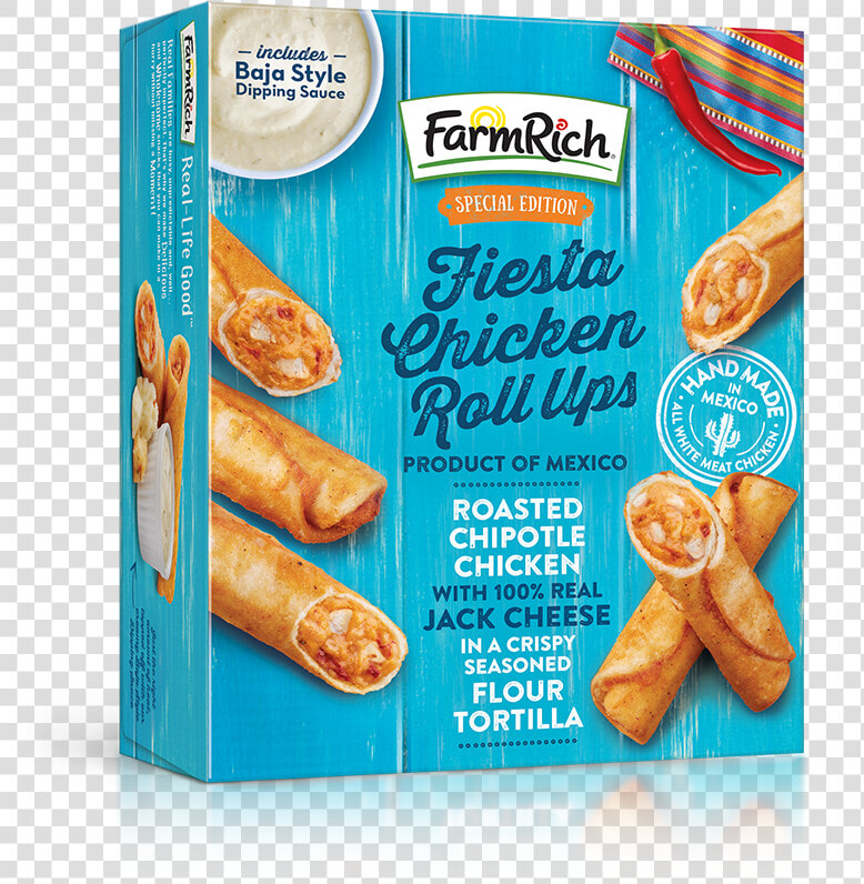 Cinnamon French Toast Sticks Fiesta Chicken Roll Ups   Farm Rich  HD Png DownloadTransparent PNG