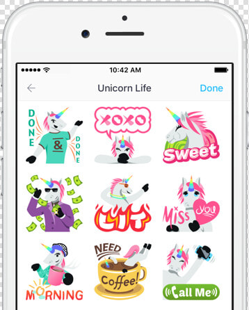 Unicorn Sticker Pack On Kik   Iphone  HD Png DownloadTransparent PNG