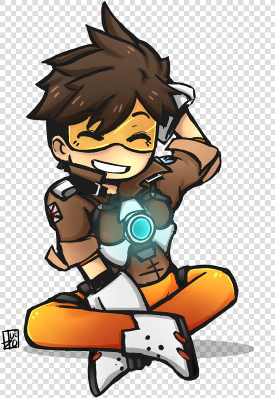 Tracer   Overwatch Cartoon Characters Draw  HD Png DownloadTransparent PNG