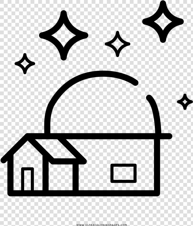 Observatory Coloring Page   Magia Icono  HD Png DownloadTransparent PNG