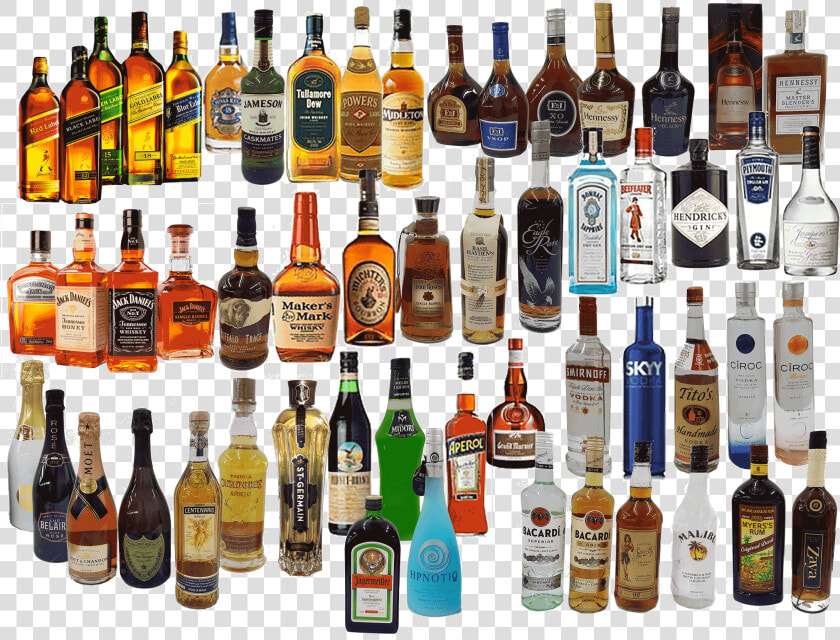 Liquor Bottles   All Bottle Of Alcohol  HD Png DownloadTransparent PNG